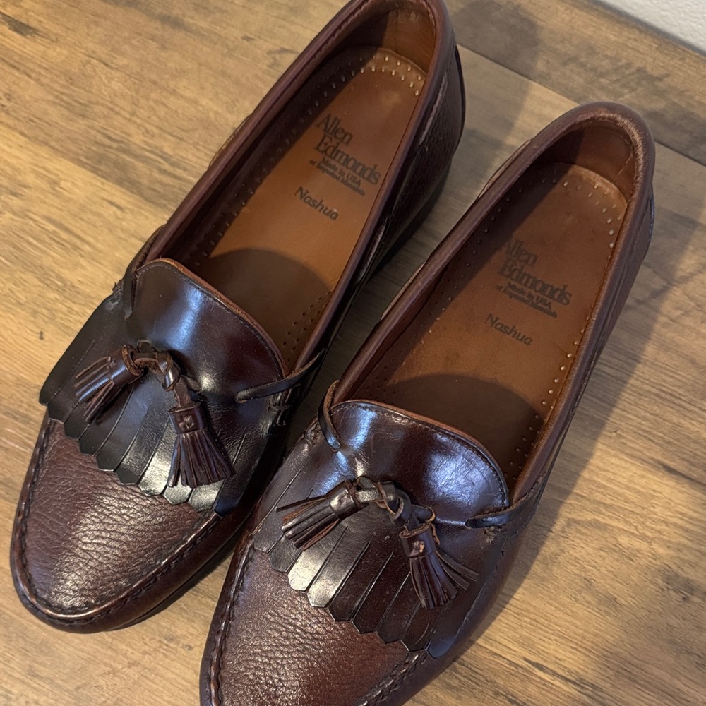 Allen Edmonds Men’s Nashua Dark Brown Tassel Kiltie Loafers